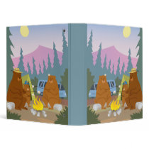 bears roasting marshmallows notebook binders by dooni_notebooks bears roasting marshmallows notebook binders