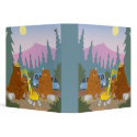 bears roasting marshmallows notebook binders