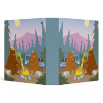 bears roasting marshmallows notebook binders by dooni_notebooks bears roasting marshmallows notebook binders