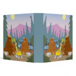 bears roasting marshmallows notebook binders