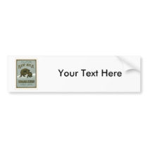 Bears Vintage Japanese Silk Label Bumper Sticker