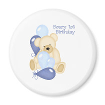 Beary 1st BIrthday (BOY) magnets
