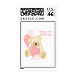 Beary 1st BIrthday (GIRL) Stamp