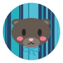 Beary blue sticker stickers