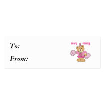 Beary Cheery Cheerleading Bear business cards by doonidesigns Beary Cheery Cheerleading Bear business cards
