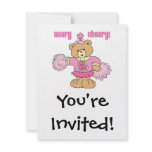Beary Cheery Cheerleading Bear Custom Announcements