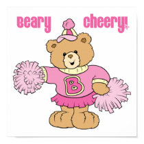 Beary Cheery Cheerleading Bear posters