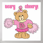 Beary Cheery Cheerleading Bear Posters