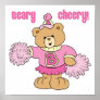Beary Cheery Cheerleading Bear Posters