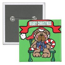 Beary Christmas buttons