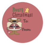 Beary Christmas Gift Tags stickers
