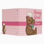 Beary Good Recipes recipe note book binders