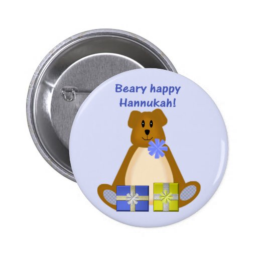 Beary Happy Hannukah Pin