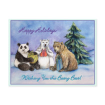 Beary Holidays Postcard by donnabellas Beary Holidays Postcard