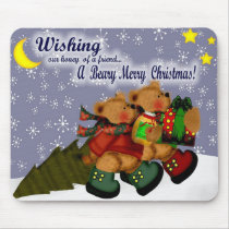 Beary Merry Christmas mousepads