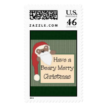 Beary Merry Christmas Postage Stamps
