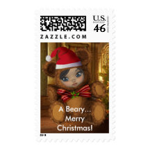 Beary Merry Christmas Postage Stamps