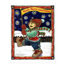 Beary Merry Christmas Postcard