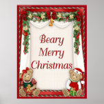 Beary Merry Christmas Posters