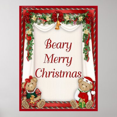Beary Merry Christmas posters