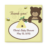 Beary Sweet Bear & Bee Baby Shower Favor Magnet