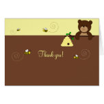 BEARY SWEET BEAR & BEE Folded Thank you note Greeting Cards