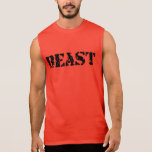Beast Men's Ultra Sleeveless Red Gym T-Shirt t-shirts