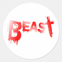 Beast Round Sticker