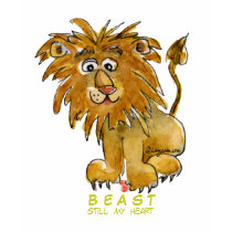 Beast Still My Heart Cartoon Lion T-Shirt by zooogle Beast Still My Heart Cartoon Lion T-Shirt