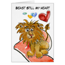 Beast Still My Heart Lion Hearts Card