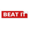 Beat It Bumper Sticker 1980's bumper stickers by cutencomfy Beat It Bumper Sticker 1980's bumper stickers