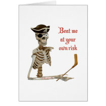 Beat Me Hockey Pirate Card