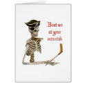 Beat Me Hockey Pirate Card
