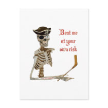 Beat Me Hockey Pirate Postcards
