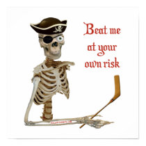 Beat Me Hockey Pirate Posters