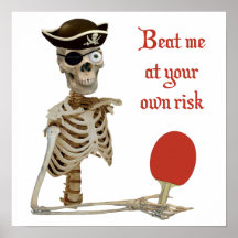 Beat Me Pirate Ping Pong Poster