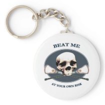 Beat Me Skull Lacrosse Key Chain