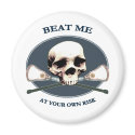 Beat Me Skull Lacrosse Fridge Magnets
