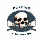 Beat Me Skull Lacrosse Poster