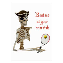 Beat Me Tennis Pirate Business Card