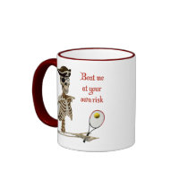 Beat Me Tennis Pirate Coffee Mugs