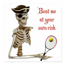 Beat Me Tennis Pirate Poster