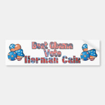 Beat Obama Vote Herman Cain Bumper Sticker