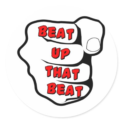 Beat Up The Beat Round Stickers by Gametique
