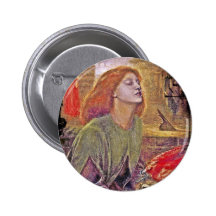 Beata Beatrix from Dante Gabriele Rossetti Button