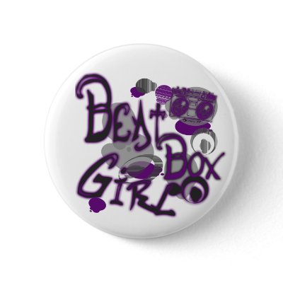 Beatbox Girl Button by Method77