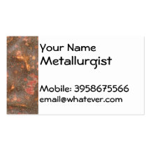 Beaten Copper Strip Business Card