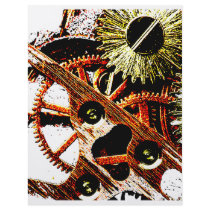 Beaten Up Clock Gears flyers by Awesome_Clothes Beaten Up Clock Gears flyers