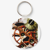 Beaten Up Clock Gears keychains by Awesome_Clothes Beaten Up Clock Gears keychains