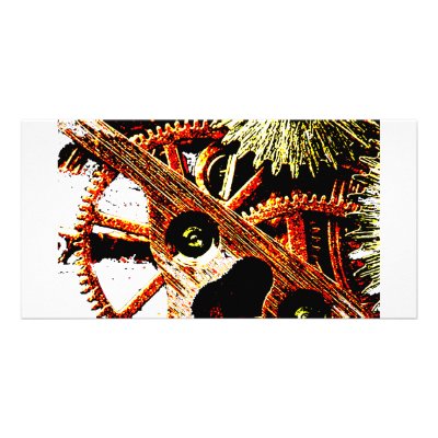 Beaten Up Clock Gears Photo Greeting Card by Awesome_Clothes